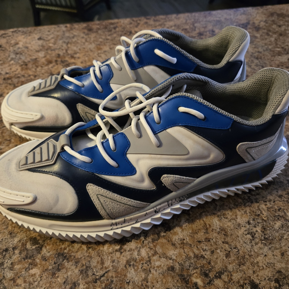 Valentino Garavani Blue and White Sneakers Performance Design
